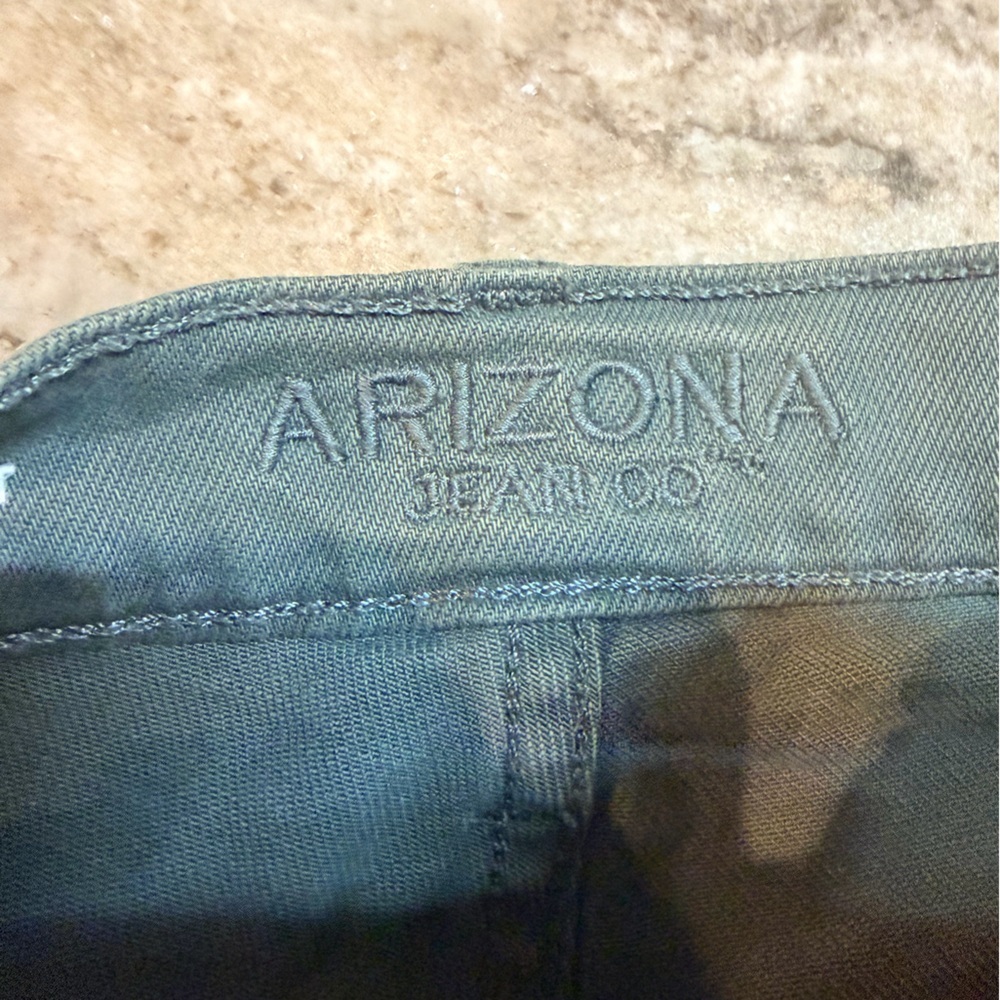 Arizona Jean Co. | Highest-Rise Vintage Straight Jeans | Size 7 Teal/Sage Green - Picture 4 of 11